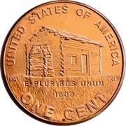 1 Cent "Lincoln Cent" (Birth and Early Childhood) - Reverse