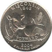 ¼ Dollar "Washington Quarter" (Wisconsin) - Reverse