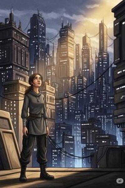 City Without a Sun sci-fi story for 13-18 years children in English featuring tense themes