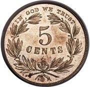 5 Cents "1866 Nickel" (Pattern) - Reverse