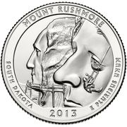 ¼ Dollar "Washington Quarter" (Mount Rushmore - Silver Proof) - Reverse