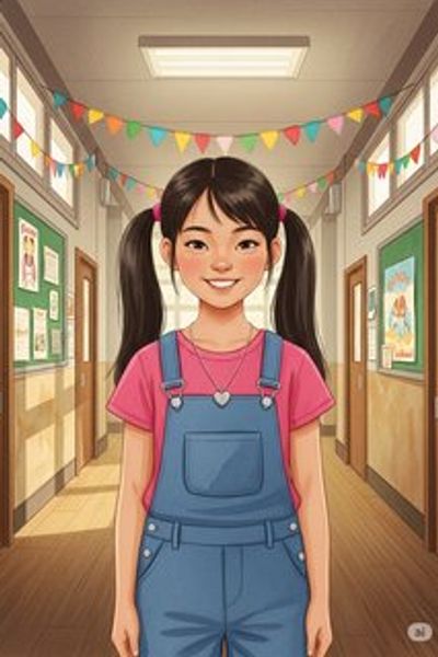 Elara's Brave School Day educational story for 7-12 years children in English featuring warm themes