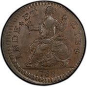 ½ Penny - Copper "Mailed Bust Right" - Reverse