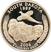 ¼ Dollar "Washington Quarter" (South Dakota - Silver Proof) - Reverse