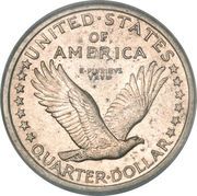 ¼ Dollar "Standing Liberty Quarter" (No Stars Below Eagle) - Reverse