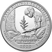 ¼ Dollar "Washington Quarter" (Marsh-Billings-Rockefeller National Historical Park, Vermont) - Reverse