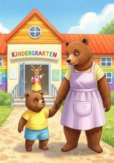 小熊贝贝的勇气口袋 daily life story for 3-6 years children in Chinese featuring warm themes