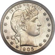 ¼ Dollar "Barber Quarter" - Obverse