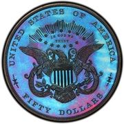 50 Dollars "Half Union" (Pattern; copper) - Reverse