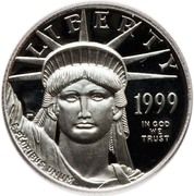 10 Dollars "American Platinum Eagle" (Bullion Coinage) - Obverse