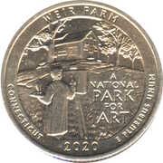 ¼ Dollar "Washington Quarter" (Weir Farm National Historic Site, Connecticut) - Reverse