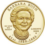 10 Dollars (Barbara Bush; Bullion Coinage) - Obverse