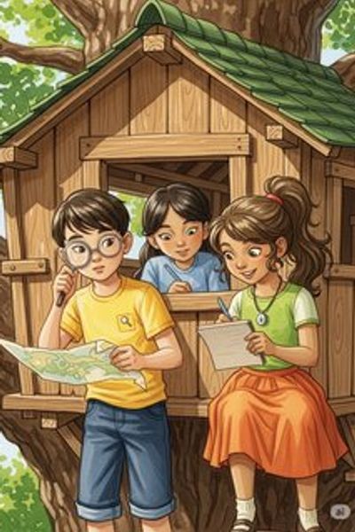 The Truth Seekers Club and the Purple Squirrels educational story for 7-12 years children in English featuring humorous themes