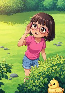 Ariana and the Baby Chick educational story for 3-6 years children in Indonesian featuring warm themes