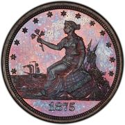 20 Cents "1875⅕ Dollar" (Pattern; copper) - Obverse
