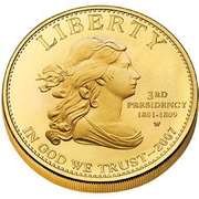 10 Dollars (Thomas Jefferson's Liberty; Bullion Coinage) - Obverse