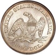 ½ Dollar "Seated Liberty Half Dollar" (without date arrows) - Reverse