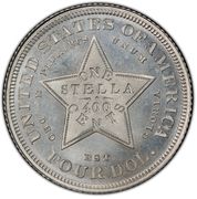 1 Stella / 4 Dollars "1880 Stella" (Pattern; aluminium) - Reverse