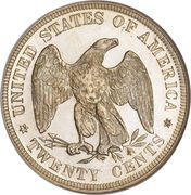20 Cents "Seated Liberty" - Reverse