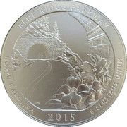 ¼ Dollar "Washington Quarter" (Blue Ridge Parkway, North Carolina - Silver 5 oz Bullion) - Reverse