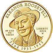10 Dollars (Eleanor Roosevelt; Bullion Coinage) - Obverse