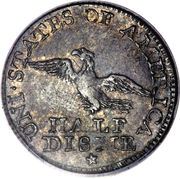 5 Cents "Half Disme" - Reverse