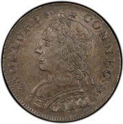 ½ Penny - Copper “Mailed Bust Left” - Obverse