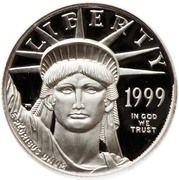 25 Dollars "American Platinum Eagle" (Bullion Coinage) - Obverse