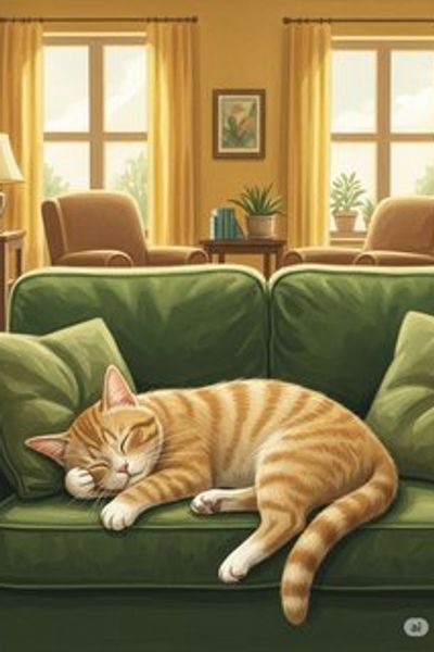 FEE, LE CHAT EFFRAYÉ daily life story for 7-12 years children in French featuring warm themes