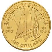 100 Dollars (America's Cup/XXIV Olympics Mule) - Obverse