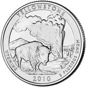 ¼ Dollar "Washington Quarter" (Yellowstone, Wyoming - Silver Proof) - Reverse