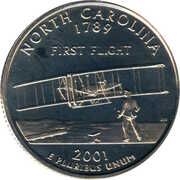 ¼ Dollar "Washington Quarter" (North Carolina) - Reverse