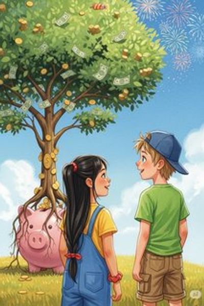 The Money Magic of Anya and Leo educational story for 7-12 years children in English featuring warm themes