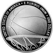 1 Dollar (Basketball Hall of Fame) - Reverse