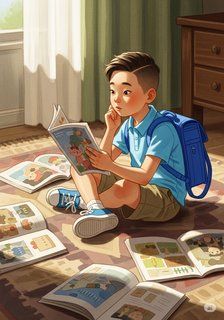 Leo's Magazine Journey educational story for 7-12 years children in English featuring warm themes