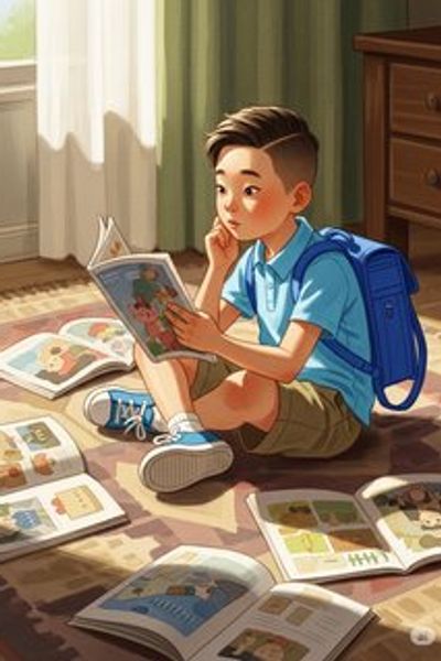 Leo's Magazine Journey educational story for 7-12 years children in English featuring warm themes