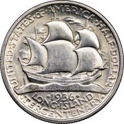 ½ Dollar (Long Island) - Reverse