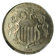 5 Cents "1866 Shield Nickel With Rays" (Pattern; copper) - Obverse