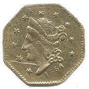 ½ Dollar (California gold) - Obverse