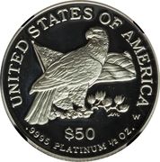 50 Dollars "American Platinum Eagle" (Bullion Coinage) - Reverse