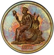 1 Dollar "1871 Dollar" (Pattern; copper) - Obverse