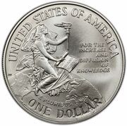 1 Dollar (Smithsonian 150th Anniversary) - Reverse