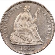 10 Cents (Nickel Dime Pattern - 1868) - Obverse