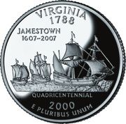 ¼ Dollar "Washington Quarter" (Virginia - Silver Proof) - Reverse