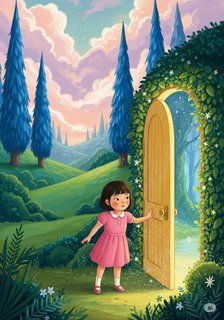 小敏尔和闪亮的星星 fantasy story for 3-6 years children in Chinese featuring warm themes