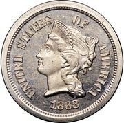 5 Cents "1868 Nickel" (Pattern) - Obverse