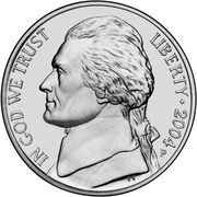 5 Cents "Jefferson Nickel" (Westward Journey, Keelboat) - Obverse