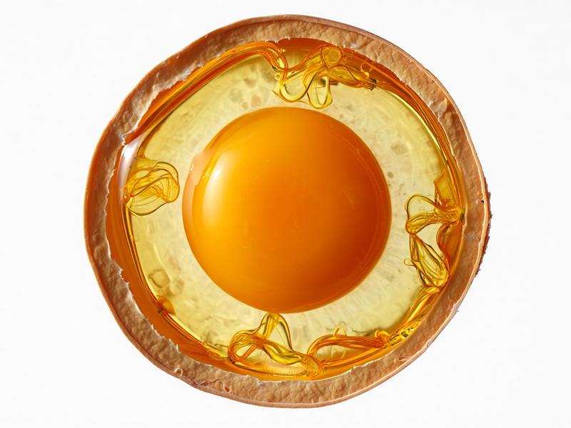 Scientific view of an egg's interior