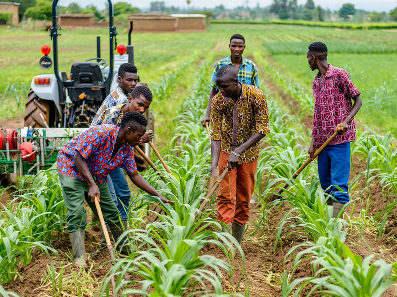 Youth in action on farm