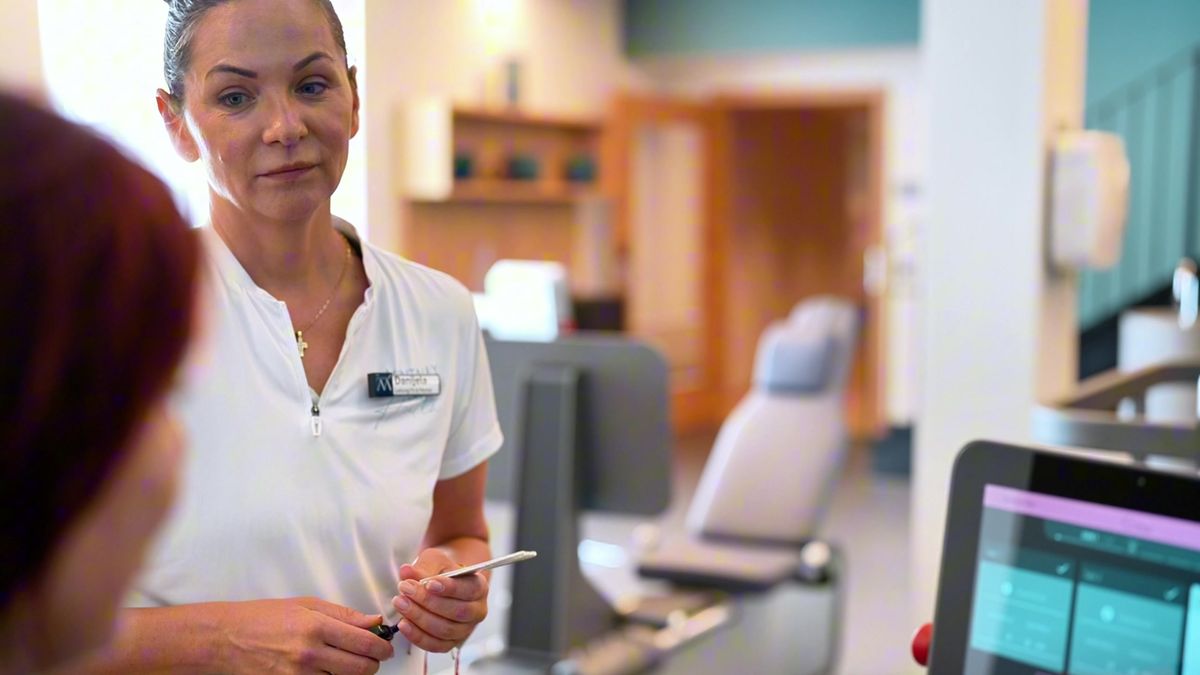 Danijela Peer, fitness manager at Mount Med Resort, at work